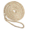 New England Ropes 5/8" Double Braid Dock Line (White/Gold w/Tracer 15')