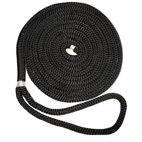 New England Ropes 3/8" Double Braid Dock Line (Black 15')