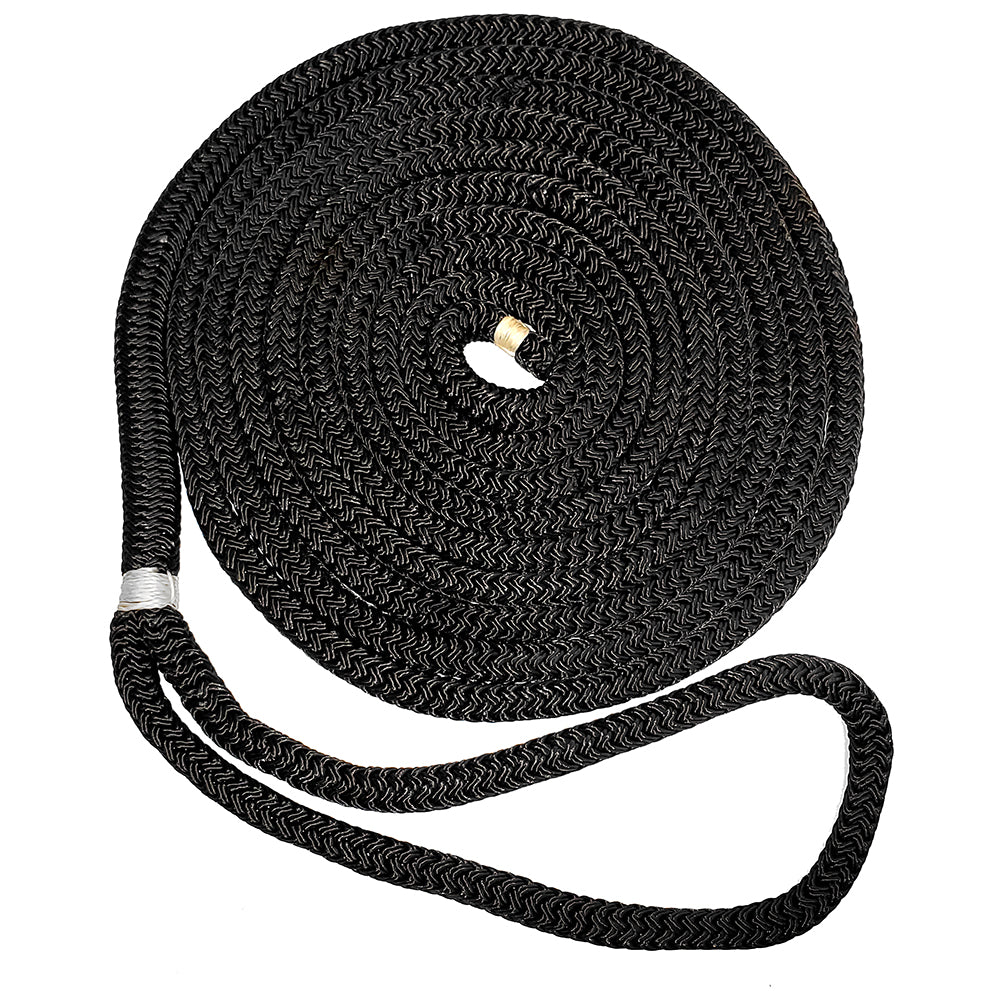 New England Ropes 1/2" Double Braid Dock Line (Black 15')