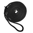 New England Ropes 3/4" Premium 3-Strand Dock Line (Black 35')