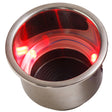 Sea-Dog LED Flush Mount Combo Drink Holder w/Drain Fitting (Red LED)