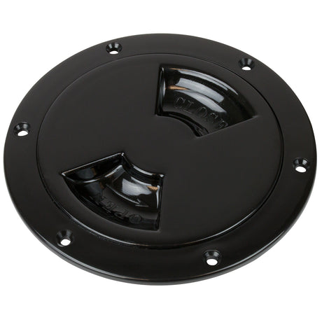 Sea-Dog Smooth Quarter Turn 4" Deck Plate (Black)