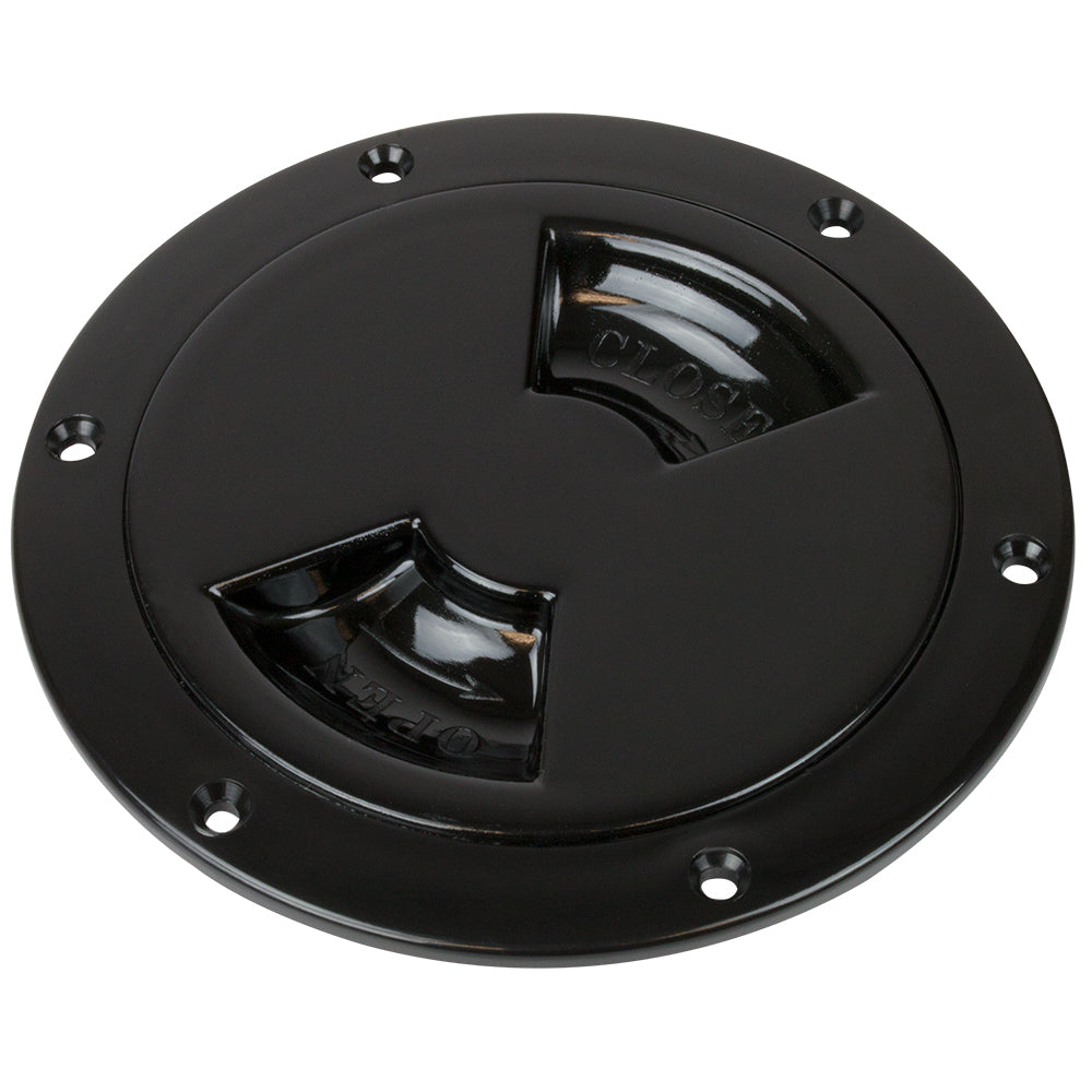 Sea-Dog Smooth Quarter Turn 5" Deck Plate (Black)