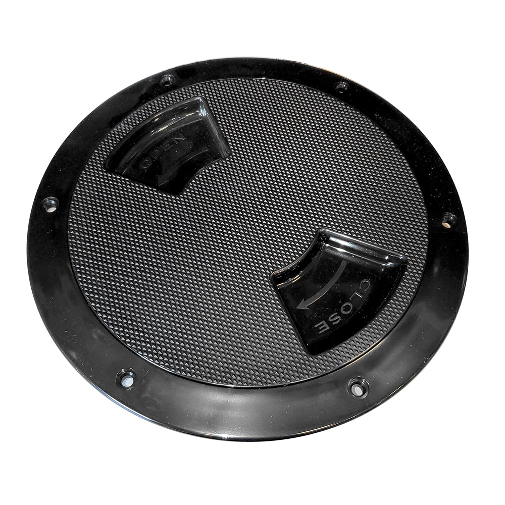 Sea-Dog Textured Quarter Turn 5" Deck Plate (Black)