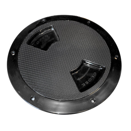 Sea-Dog Textured Quarter Turn 6" Deck Plate (Black)