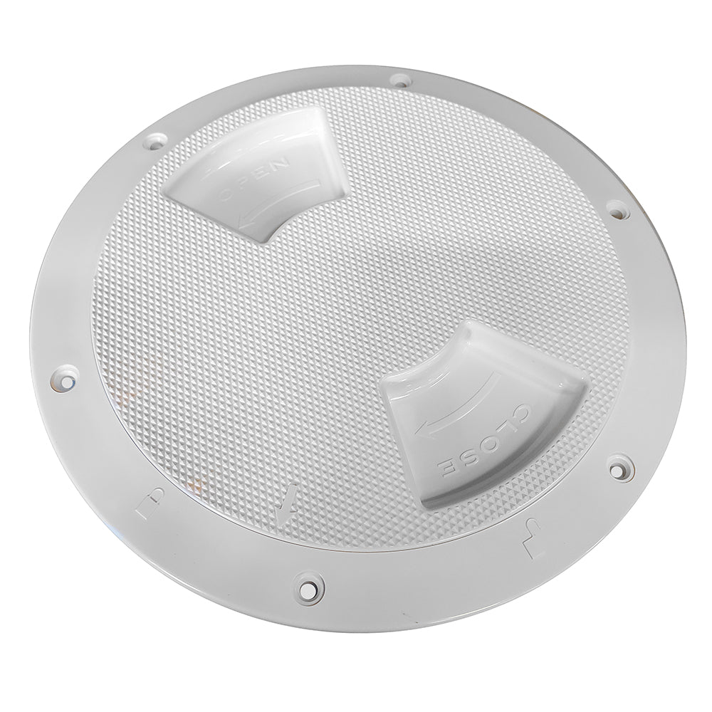 Sea-Dog Textured Quarter Turn 8" Deck Plate (White)