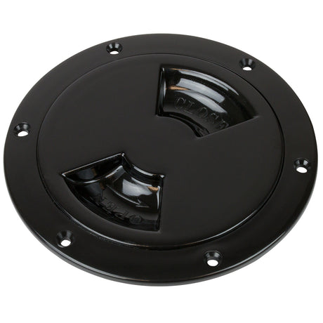 Sea-Dog Quarter-Turn Smooth 4" Deck Plate w/Internal Collar (Black)