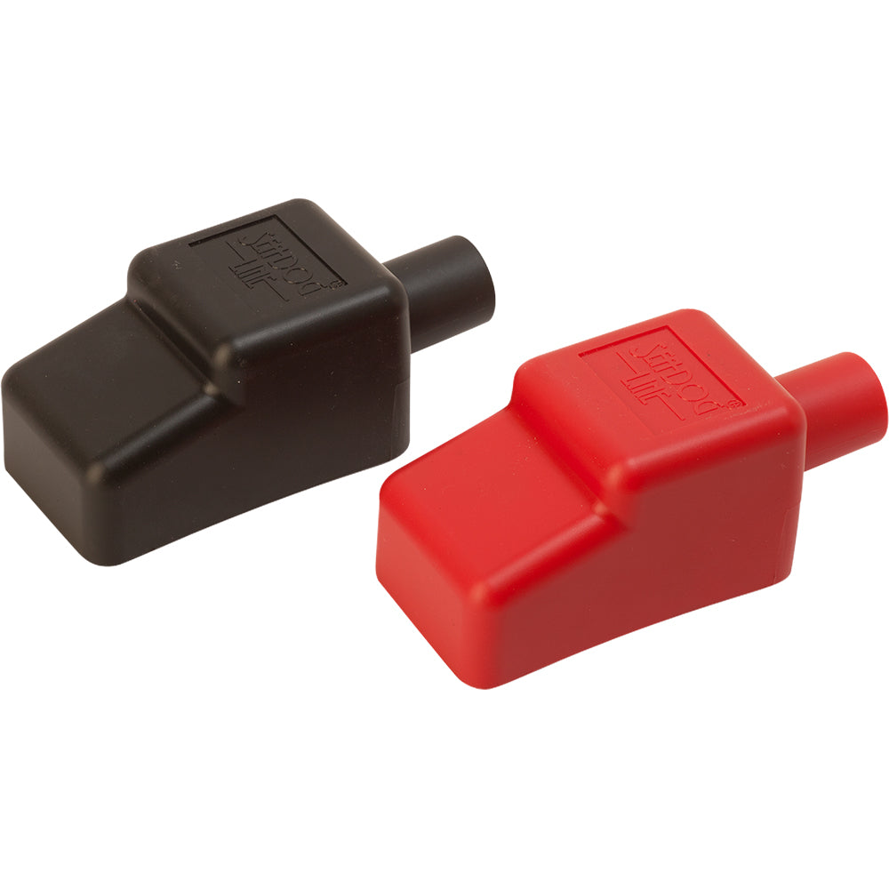 Sea-Dog Battery Terminal Covers (Red/Back- 1/2")