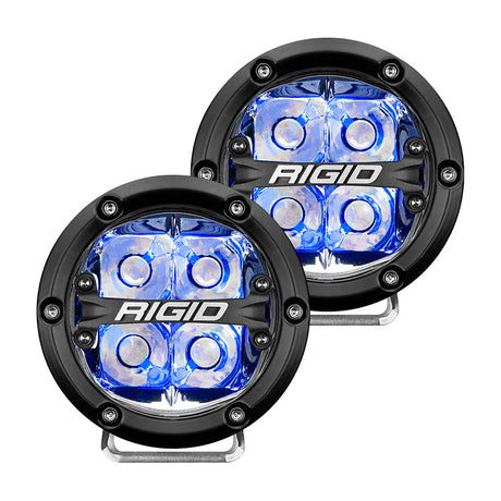 RIGID Industries 360-Series 4" LED Off-Road Spot Beam w/Blue Backlight - Black Housing [36115]