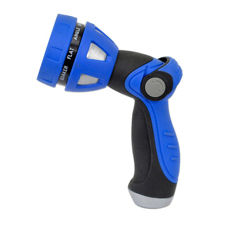 HoseCoil Thumb Lever Nozzle (Metal Body Nine Pattern Adjustable Spray Head)