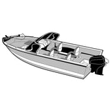 Carver Performance Poly-Guard Wide Series Styled-to-Fit Boat Cover f/16.5 Aluminum V-Hull Boats w/Walk-Thru Windshield - Grey (72316P-10)