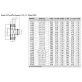 Viega ProPress 1-1/4" Copper Tee - Triple Press Connection - Smart Connect Technology [77442]