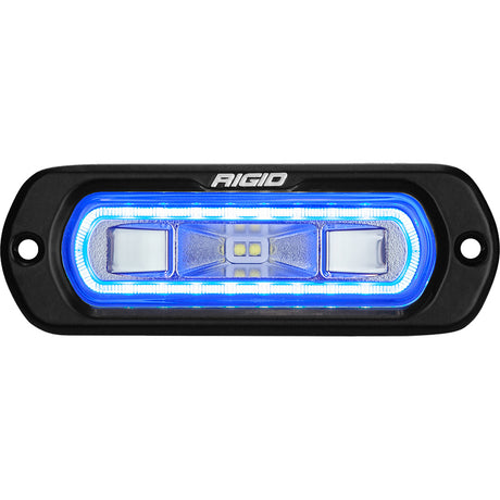 RIGID Industries SR-L Series Marine Spreader Light - Black Flush Mount - White Light w/Blue Halo [52201]