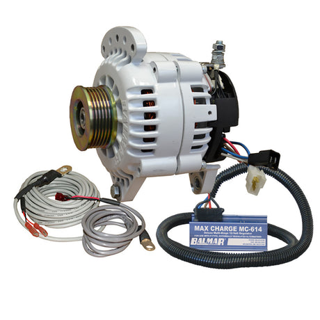 Balmar Alternator 120 AMP 12V 3.15" Dual Foot Saddle K6 Pulley Regulator Temp Sensor