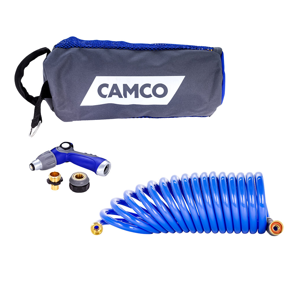 Camco 20 Coiled Hose (Spray Nozzle Kit)