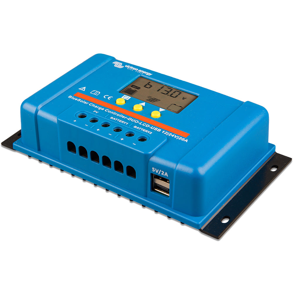 Victron BlueSolar PWM Charge Controller (DUO) LCD  USB Charge Control (12/24VDC-20A)