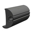 TACO Flexible Vinyl Black Rub Rail (1-1/16" x 1-7/8" 50L)