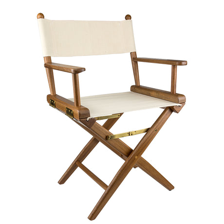 Whitecap Directors Chair with Natural Seat Covers (Teak)