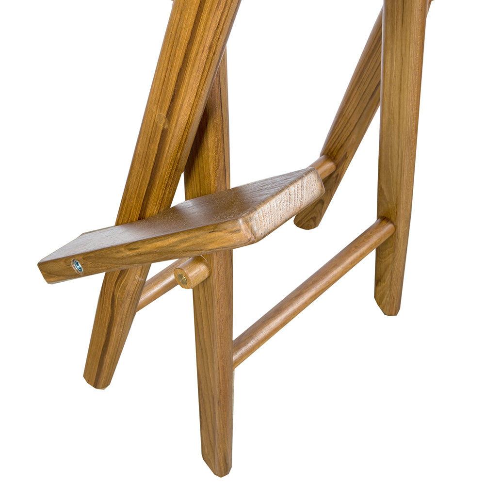 Whitecap Captains Chair with Natural Seat Covers (Teak)