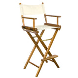 Whitecap Captains Chair with Natural Seat Covers (Teak)