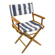 Whitecap Directors Chair with Navy White Cushion (Teak)