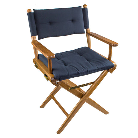 Whitecap Directors Chair with Navy Cushion (Teak)