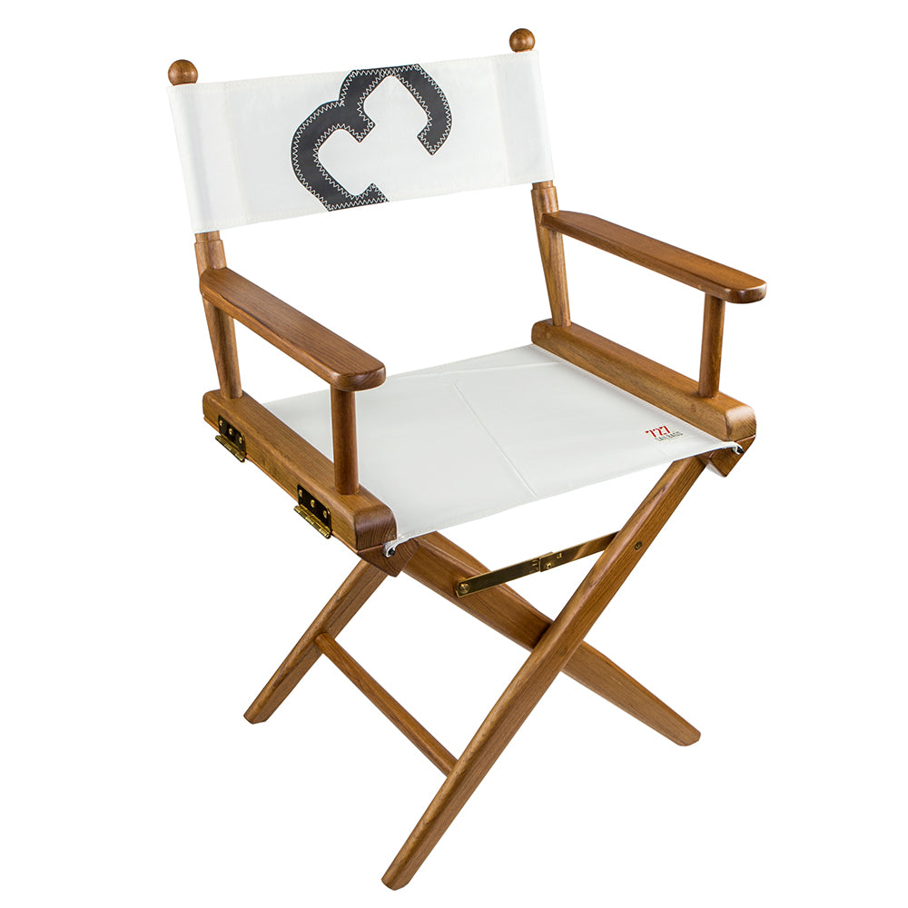 Whitecap Directors Chair with Sail Cloth Seating (Teak)