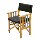 Whitecap Directors Chair II with Black Cushion (Teak)