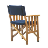 Whitecap Directors Chair II with Navy Cushion (Teak)