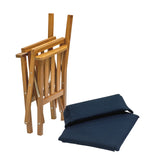 Whitecap Directors Chair II with Navy Cushion (Teak)