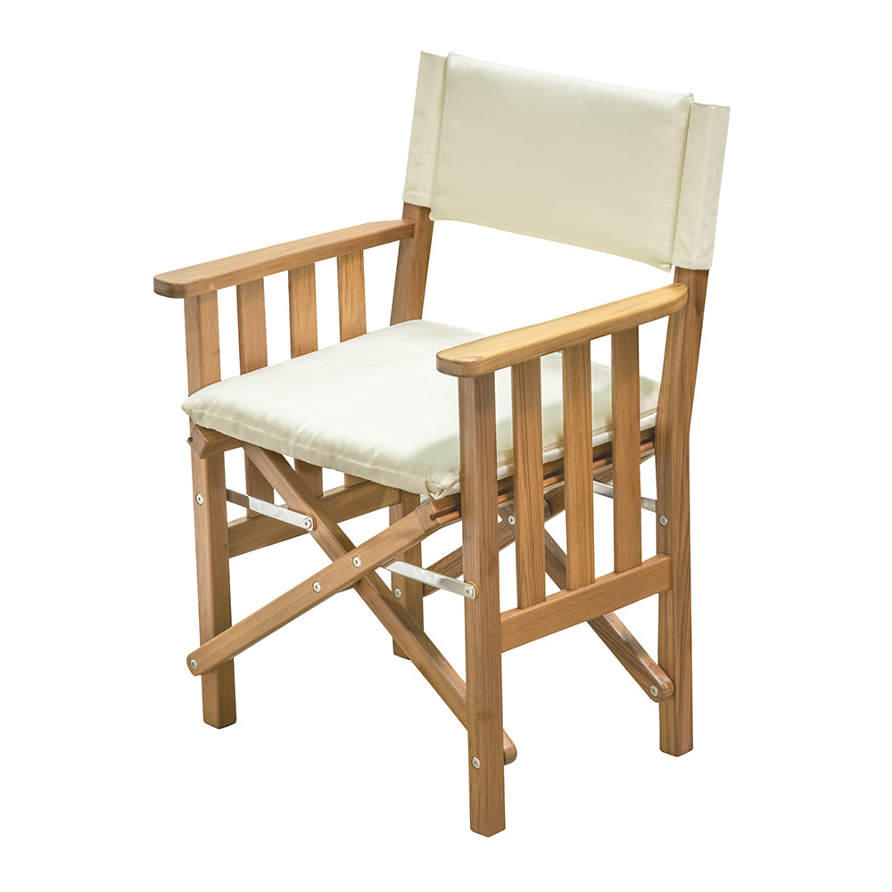 Whitecap Directors Chair II with Cream Cushion (Teak)