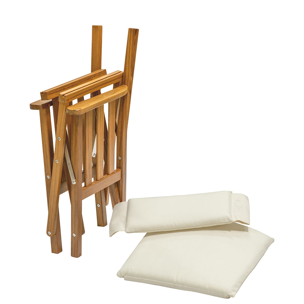 Whitecap Directors Chair II with Cream Cushion (Teak)