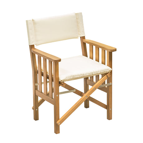 Whitecap Directors Chair II with Cream Cushion (Teak)