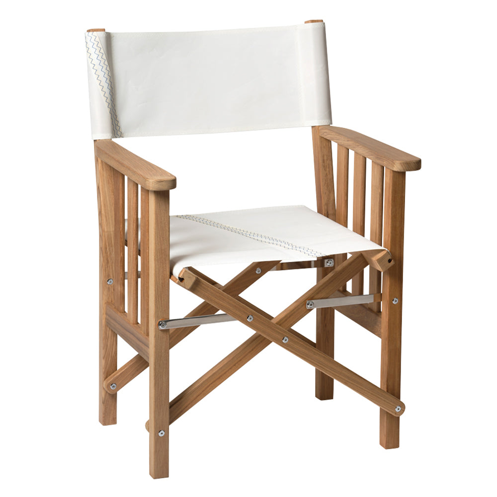 Whitecap Directors Chair II with Sail Cloth Seating (Teak)