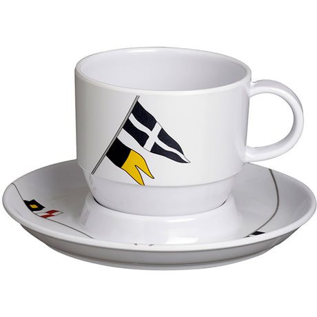 Marine Business Melamine Tea Cup  Plate Breakfast Set (REGATA Set of 6)