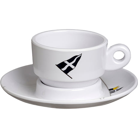 Marine Business Melamine Espresso Cup Plate Set (REGATA Set of 6)