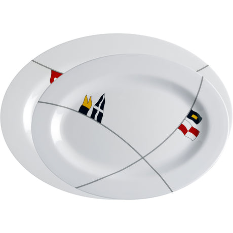 Marine Business Melamine Oval Serving Platters Set (REGATA Set of 2)