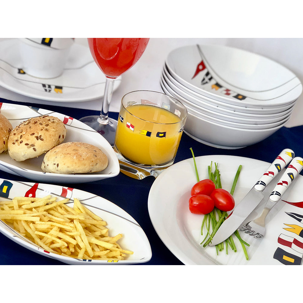 Marine Business Melamine Oval Snacks Set (REGATA Set of 4)