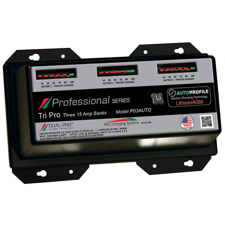 Dual Pro 3-Bank Battery Charger (15A)