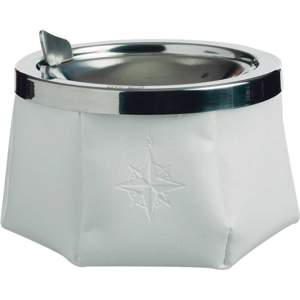 Marine Business Windproof Ashtray w/Lid (White)