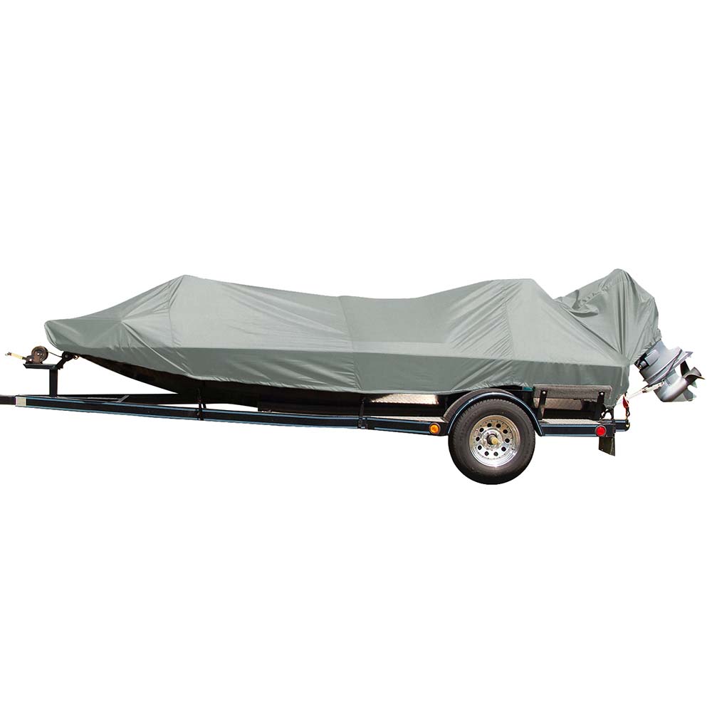 Carver Poly-Flex II Extra Wide Series Styled-to-Fit Boat Cover f/17.5 Jon Style Bass Boats - Grey (77817EF-10)