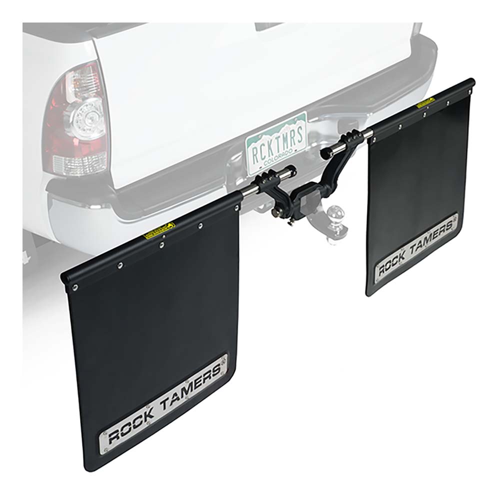 ROCK TAMERS 2.5" Hub Mudflap System (Matte Black/Stainless)