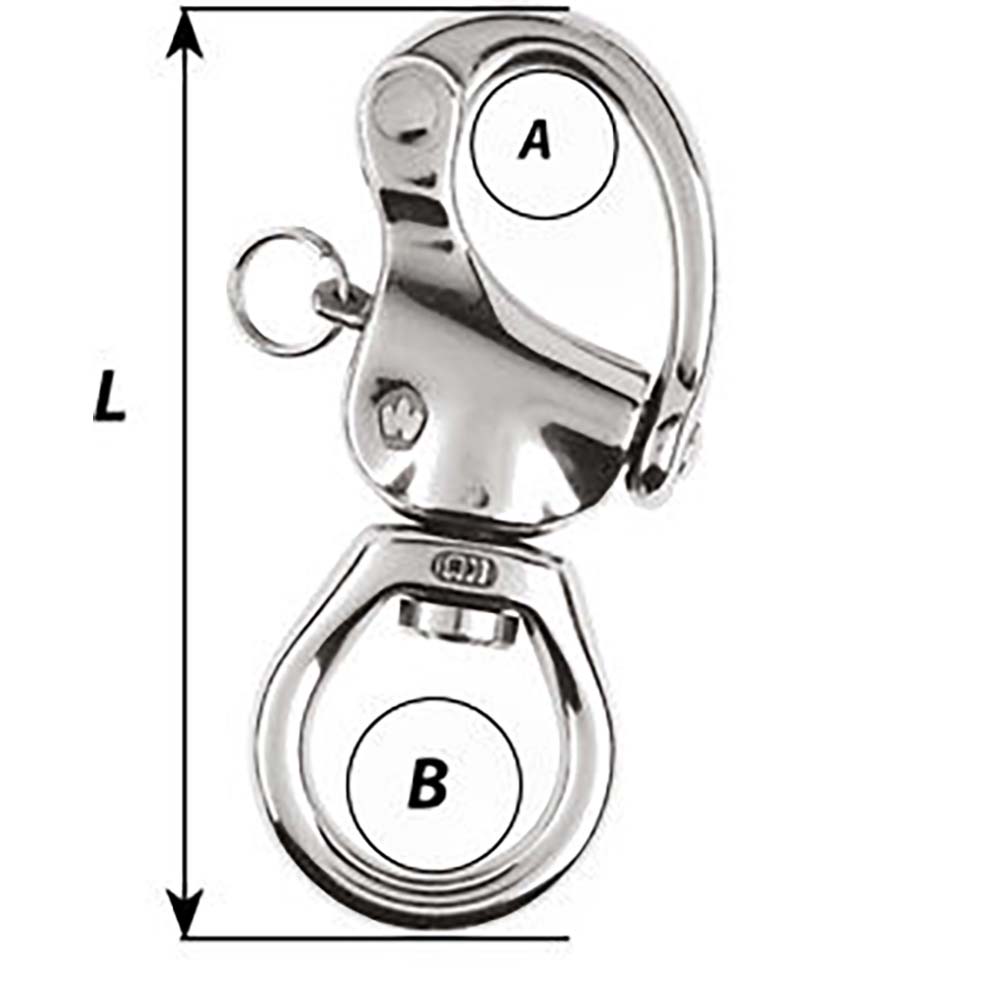 Wichard HR Snap Shackle - Large Bail - Length 140mm [02377]