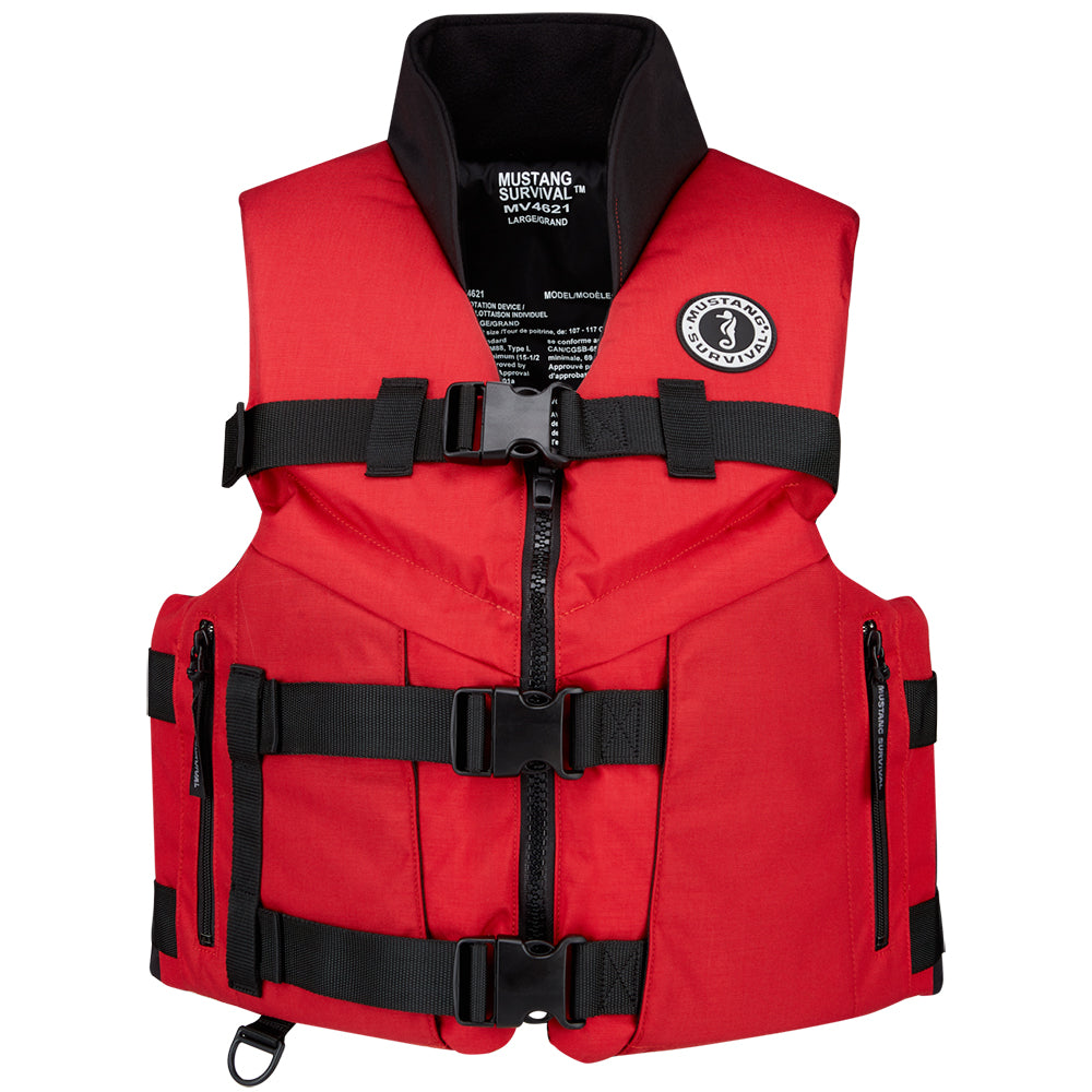 Mustang ACCEL 100 Fishing Foam Vest - Red/Black - Small [MV4626-123-S-216]