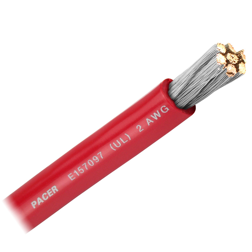 Pacer Red 2 AWG Battery Cable -Sold By The Foot boat wire