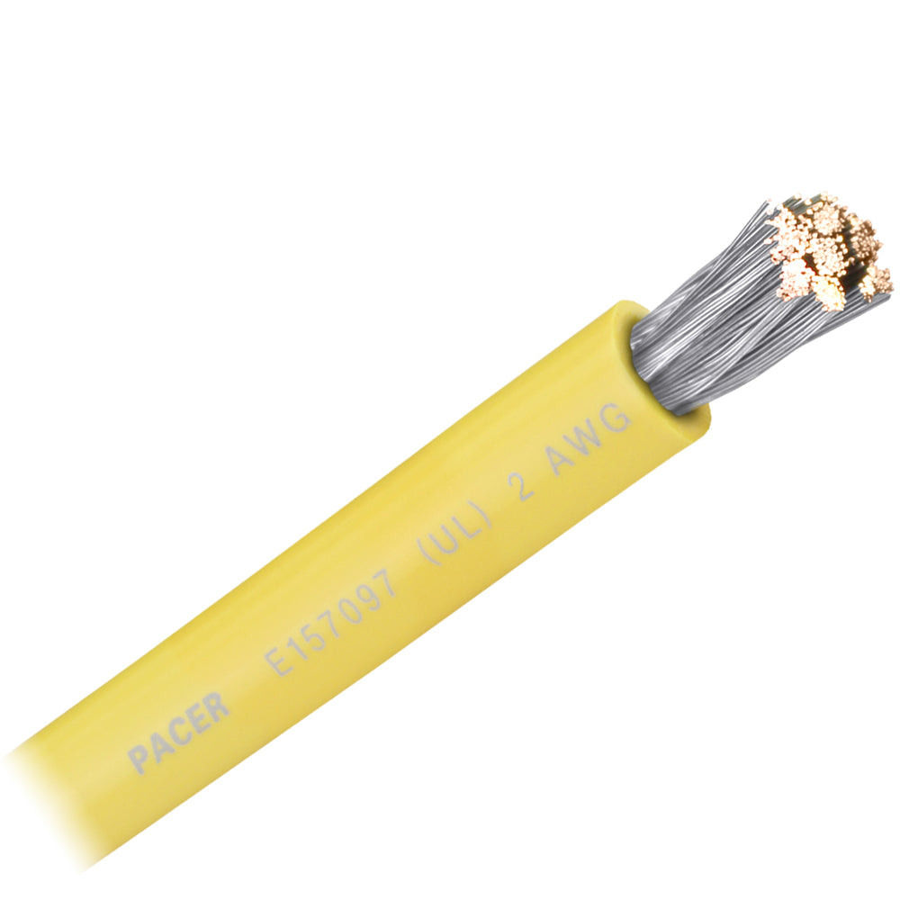 Pacer Yellow 2 AWG Battery Cable -Sold By The Foot boat wire