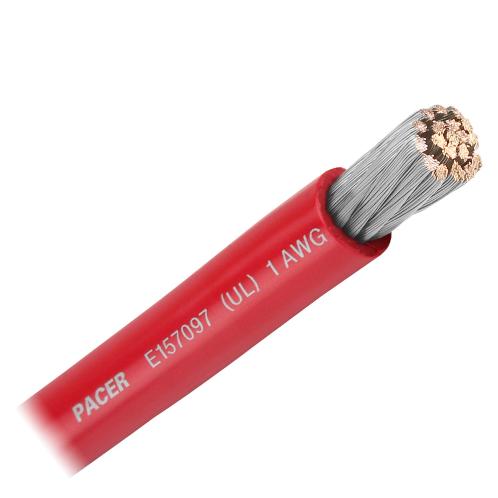 Pacer Red 1 AWG Battery Cable -Sold By The Foot boat wire