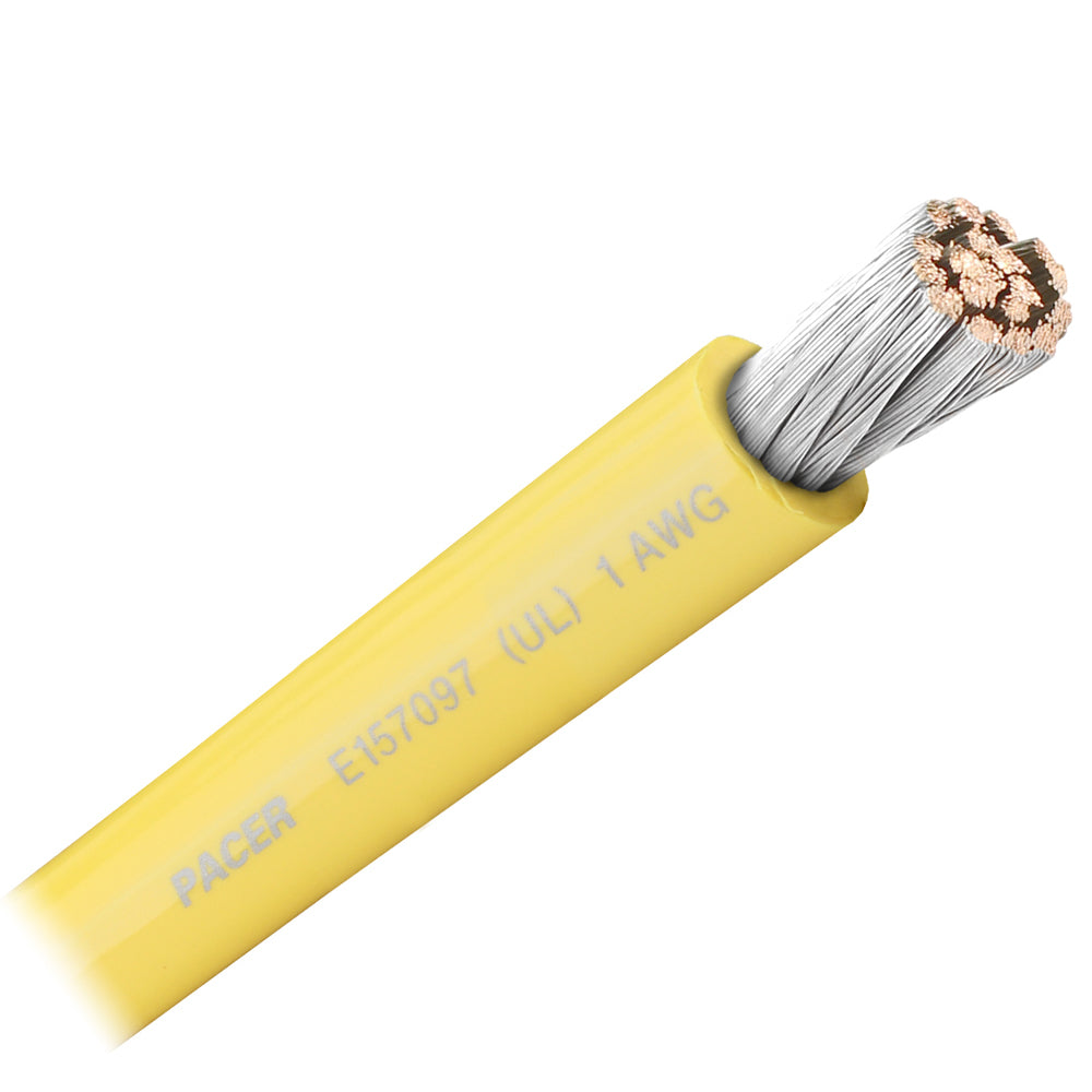 Pacer Yellow 1 AWG Battery Cable -Sold By The Foot boat wire