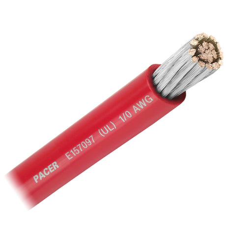 Pacer Red 1/0 AWG Battery Cable -Sold By The Foot boat wire