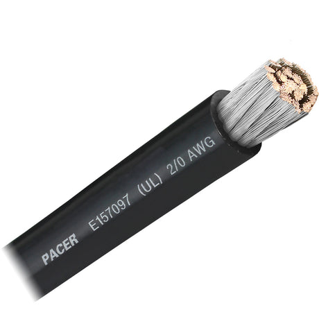 Pacer Black 2/0 AWG Battery Cable -Sold By The Foot boat wire